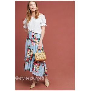 NWT ANTHRO⭐️Top Rated⭐️Claudette Midi Skirt sz 8